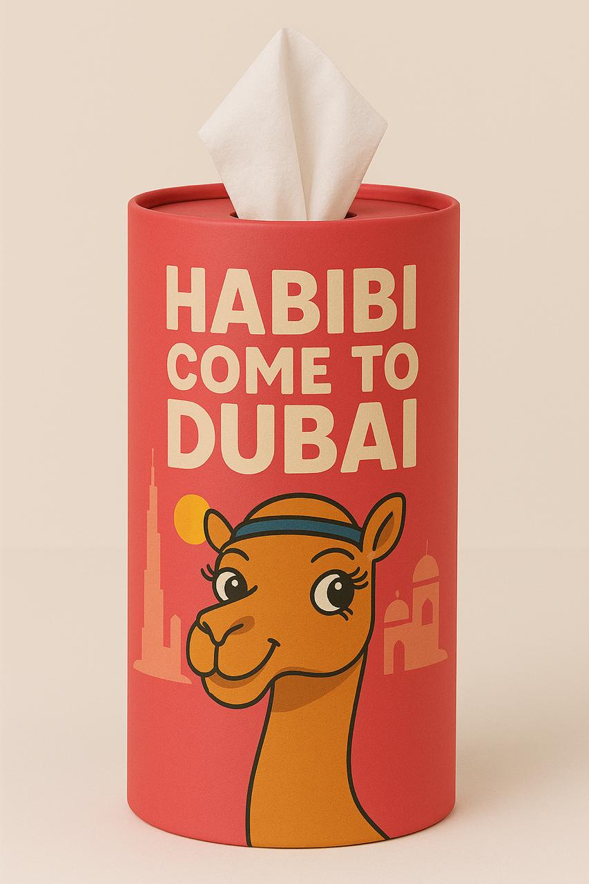 Premium Tissue Canister - Arabian Camel