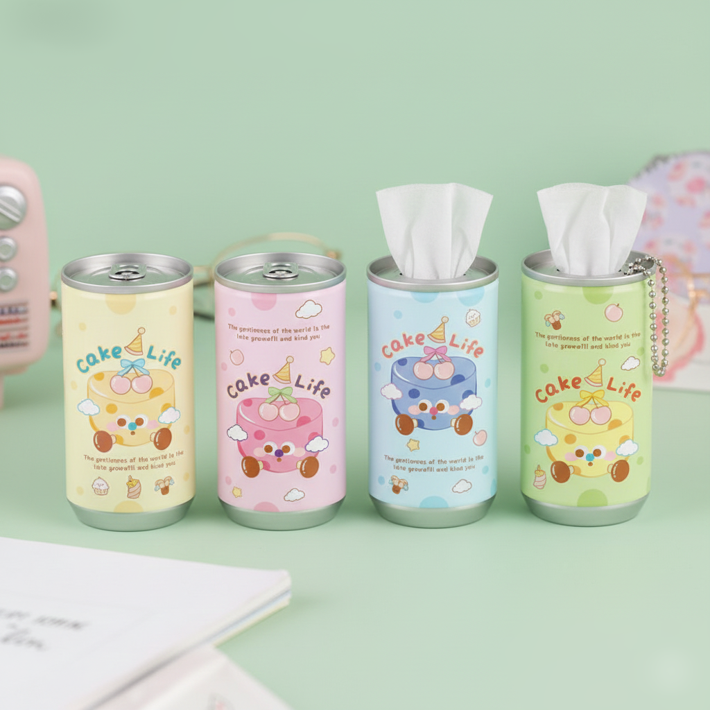 Premium Mini Portable Wet Wipes Can - Pack of 4